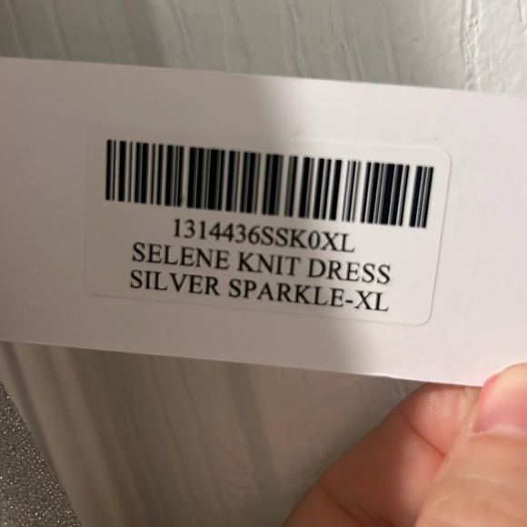 Reformation Elegant Sparkle Gray Halter Maxi Dress - Picture 4 of 5